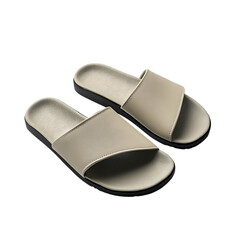 Minimalist Slipon Sandals with a Clean Modern Design Isolated on Transparent Background