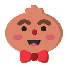 Cute christmas gingerbread cookie avatar Vector
