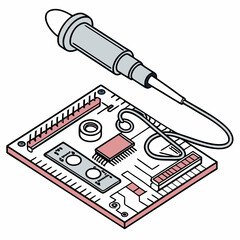 Soldering iron and circuit board repair electronics