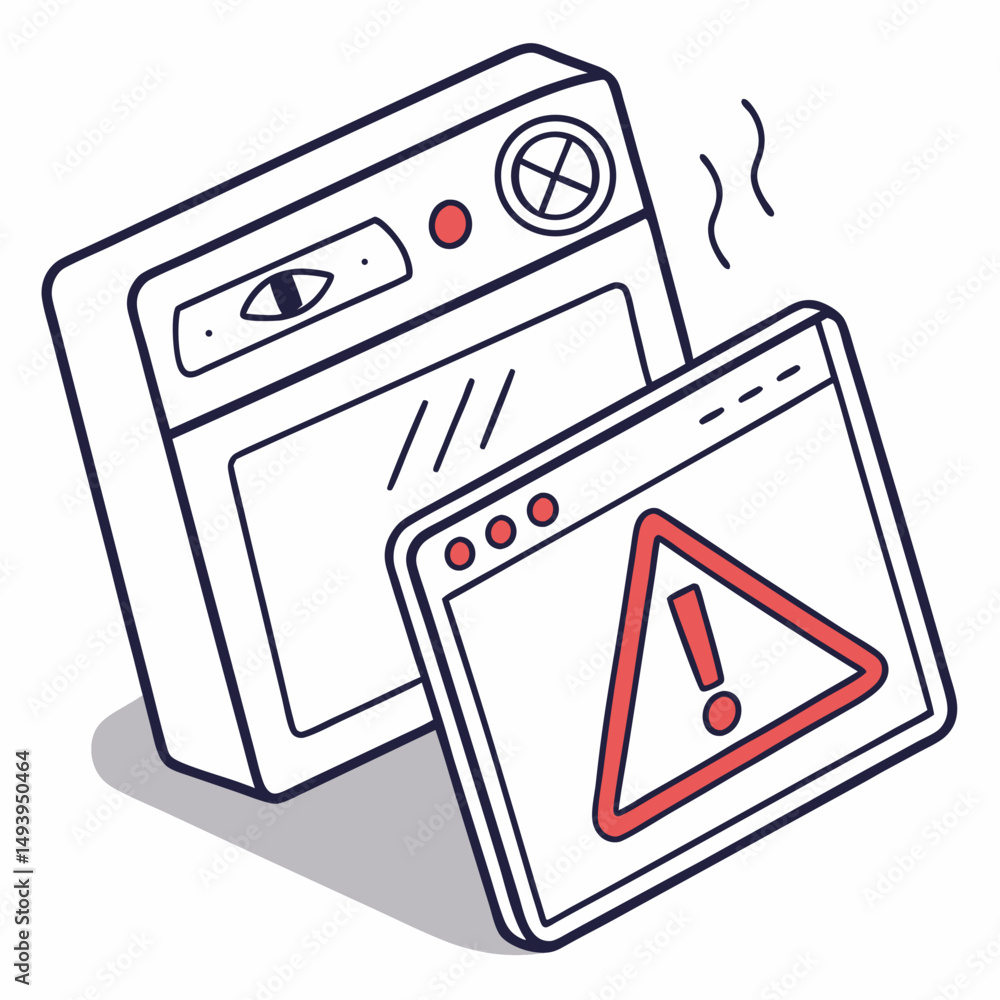 Poster smart oven malfunction error message displayed