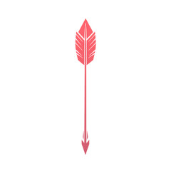 Minimalistic Arrow with a Clean Outline in Vibrant Isolated on Transparent Background
