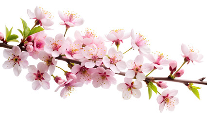 Cherry Blossom Branch on transparent background