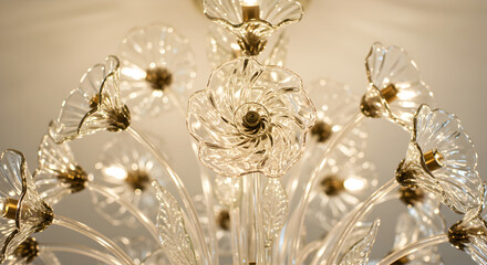 Elegant Crystal Flower Chandelier Creating a Luxurious and Luminous Ambiance