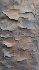 Fototapeta premium Textured wall, layered stone appearance, gray-brown tones.