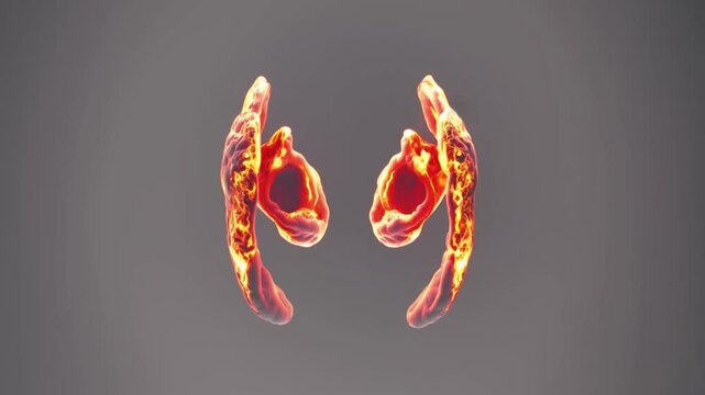 Darkened and inflamed lungs with glowing orange patches vividly illustrate the severe internal damage and tissue deterioration caused by prolonged exposure to cigarette smoke.