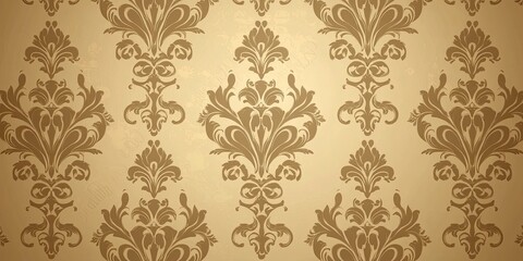 Ornate Gold Damask Pattern (1)