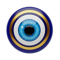 Evil eye amulet symbol isolated on transparent background
