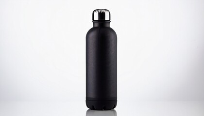 Fototapeta premium black water bottle isolated on white background