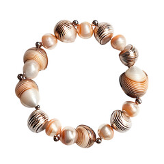 Trendy Shell Bracelet with a Sleek Modern Layout Isolated on Transparent Background