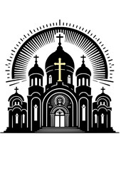 church icon in black silhouette