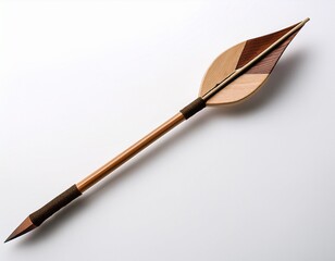 wooden archery arrow isolated on white background symbolizing precision and focus ideal for competition or target shooting themes and archery enthusiasts