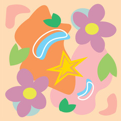 Colored hand drawn background Vector