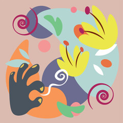 Colored hand drawn background Vector