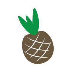 Cute hand draw apple icon Vector