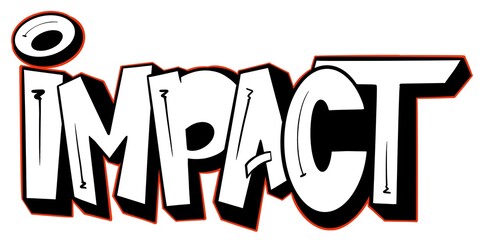 letter impact, digital graffiti impact with cool and unique simple graffiti patterns