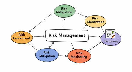 Risk Management Flowchart Analysis to Monitoring  Mitigation