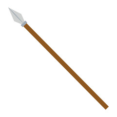 Colored polearm medieval weapon icon Vector