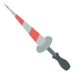 Colored medieval lance weapon icon Vector