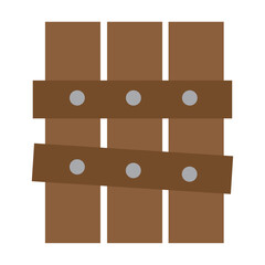 Colored medieval shield weapon icon Vector