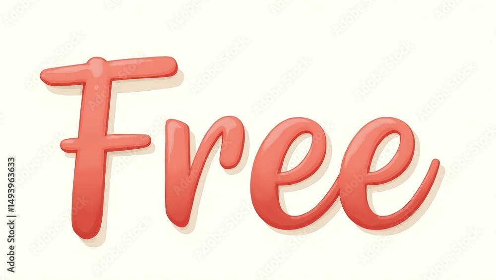 Poster conceptual design featuring the word free in modern typography with a playful style