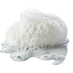 White Foam Texture Isolated on White Background for Cosmetics and Design Mockups