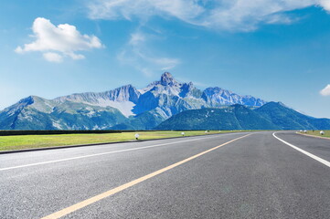 Road blue sky cloud park landscape mountain nature outdoor travel
