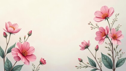 Naklejka premium Delicate, small-scale floral print on light background, design, texture, background pattern