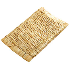 Contemporary Straw Mat with a Refined Natural Finish Isolated on Transparent Background