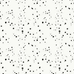 Vector seamless pattern. Abstract spotty texture. Natural monochrome design. Creative background with rounded spots. Spotty monochrome texture.