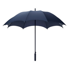 Contemporary Travel Beach Umbrella with a Sleek Fold Isolated on Transparent Background