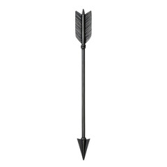 Sleek Arrow with Refined Details in Slategrey Colou Isolated on Transparent Background