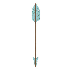 Minimal Arrow with Elegant Lines in Pastel Blue Isolated on Transparent Background
