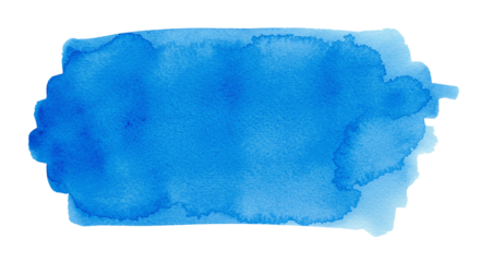 A serene wash of sapphire watercolor evokes feelings of deep ocean currents and expansive on transparent background