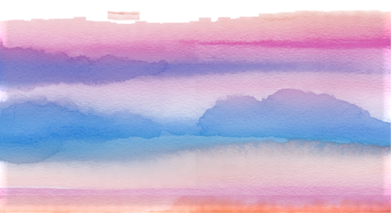 An artistic rendering of soft pastel clouds drifting serenely across a calming horizon The sky on transparent background