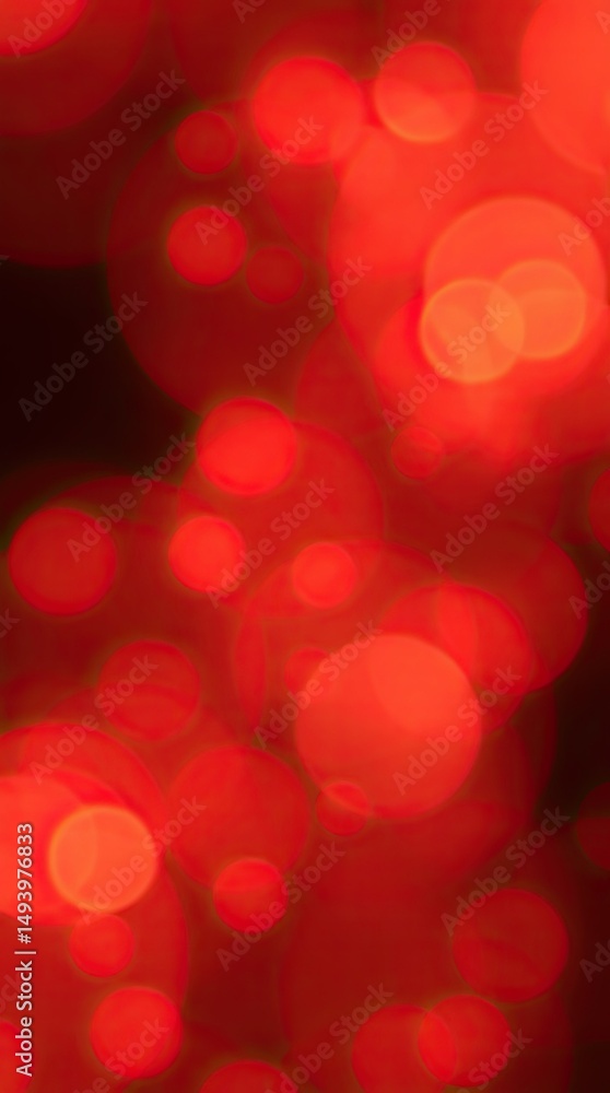 Poster this vibrant red bokeh design creates an enchanting mobile background featuring soft blurred circles