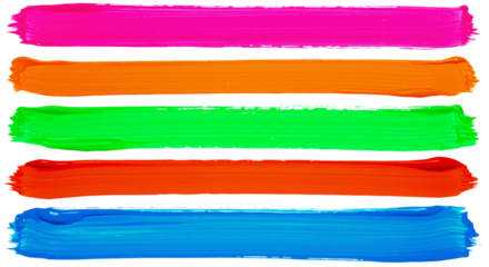 A vivid spectrum of hope Expressive brushstrokes dance with vibrant hues inspiring creativity on transparent background