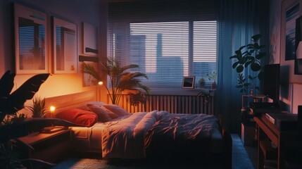 Cozy bedroom at night (3)