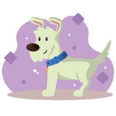 Colored cute dog character Vector