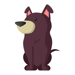 Colored cute dog character Vector
