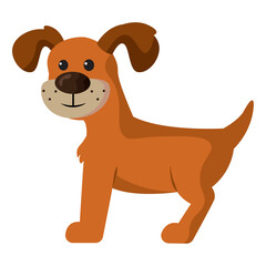 Colored cute dog character Vector