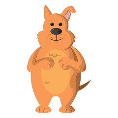 Colored cute dog character Vector