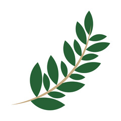 Colored christmas holly leaf icon Vector