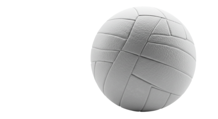 An isolated volleyball awaits the court ready for a high energy game symbolizing teamwork and on transparent background