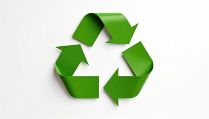 Recycle Symbol Isolated on White Background - Eco Icon Concept