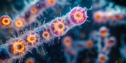 Microscopic view of protozoa in compost water revealing intricate details of microbial life