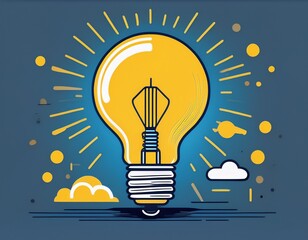 light bulb symbolizes business idea creativity inspiration innovation minimal design and entrepreneurship