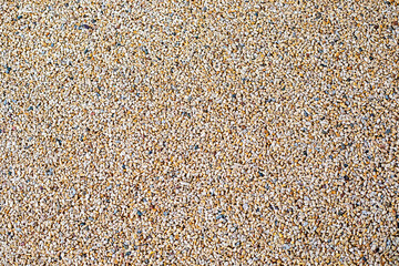 natural floor covering with small stones in the interior