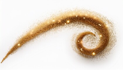 b fairy dust swirl trail isolated on white background