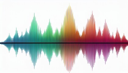 sound wave waveform bar isolated on white background