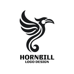 Obraz premium Hornbill Vector Logo Design